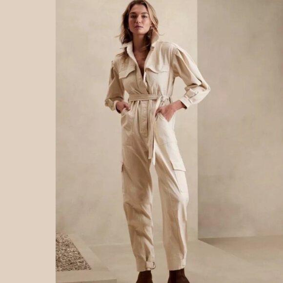 Banana Republic Andi Moleskin Fight Suit Size Small - Picture 7 of 15